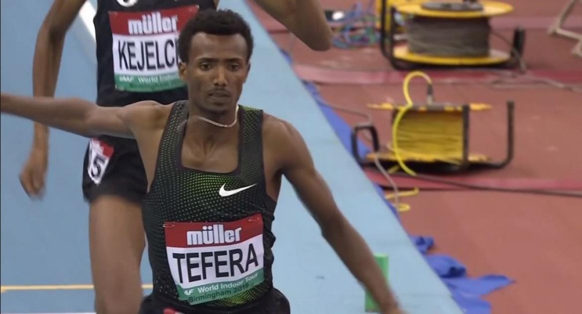 Samuel Tefera sets indoor world record in 1,500 meters
